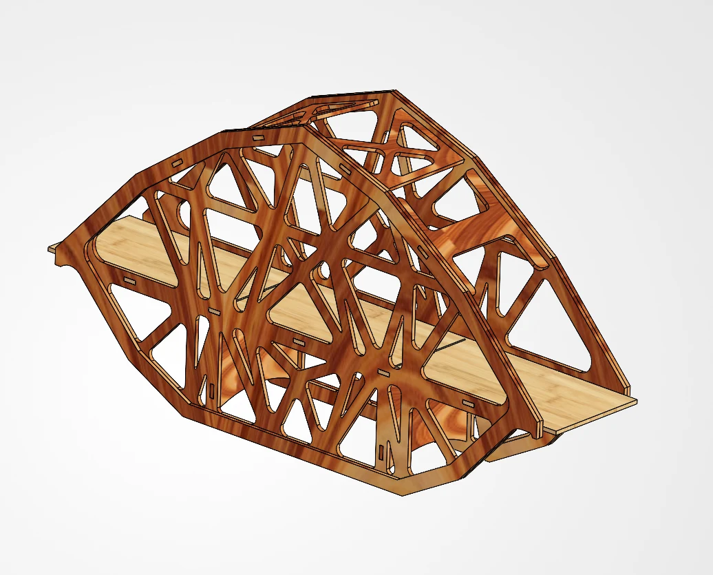 Final plywood truss bridge assembly design